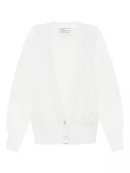 Кардиган ажурной вязки Blumarine, белый