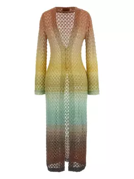 Кардиган ажурной вязки Missoni, желтый