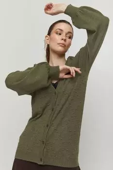 Кардиган b.young Strickjacke BYNONINA LS 20811912, зеленый