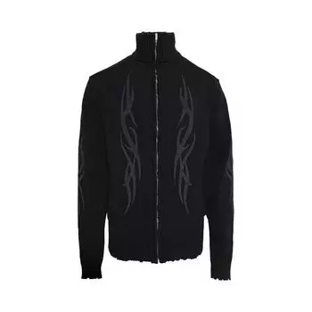 Кардиган Balenciaga Y2K Zip-Up Cardigan 'Black', черный