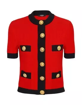 Кардиган Balmain, красный
