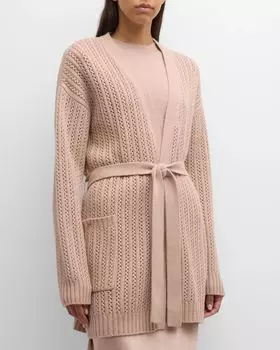 Кардиган Balzac с запахом из шерсти и кашемира Max Mara, цвет Powder