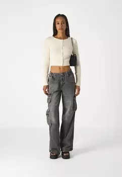 Кардиган BDG CROPPED CARDIGAN BDG Urban Outfitters, кремовый