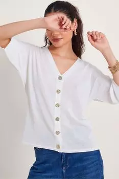 Кардиган Bea на пуговицах Monsoon, бежевый