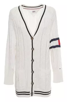 Кардиган - Белый - Классический крой Tommy Jeans