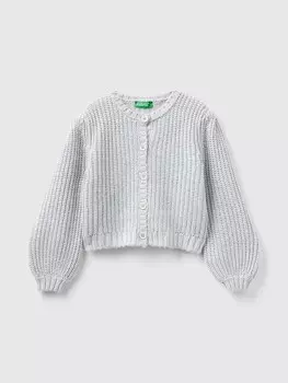 Кардиган Benetton Cardigan, светло-серый
