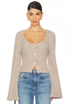Кардиган berenice с круглым вырезом Nation Ltd, цвет oatmeal heather