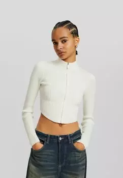 Кардиган Bershka, белый