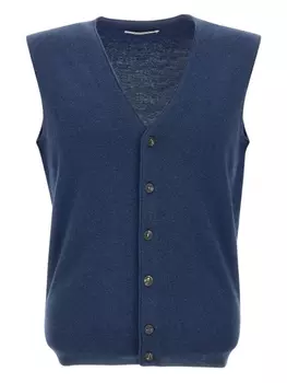 Кардиган без рукавов из шерсти Кангра Kangra, синий