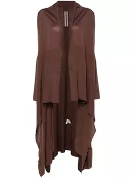 Кардиган без застежки Rick Owens, коричневый