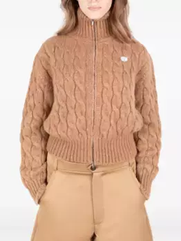 Кардиган Bia с косами и застежкой-молнией Socit Anonyme, коричневый