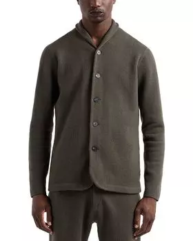 Кардиган-блейзер на пуговицах Emporio Armani, зеленый