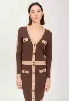 Кардиган BLOCKING INFLUENCER, коричневый