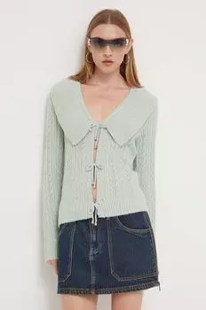 Кардиган Blumarine из смесовой шерсти Blugirl Blugirl Blumarine, зеленый