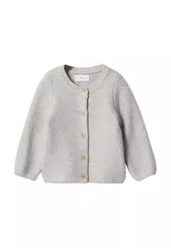Кардиган BOBA Mango Kids, цвет light heather grey