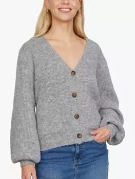 Кардиган большого размера на пуговицах lui Sisters Point, серый