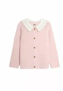 Кардиган BRODERIE COLLAR REGULAR FIT JoJo Maman Bb, розовый