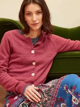 Кардиган Brora Cashmere Guernsey, Гранат