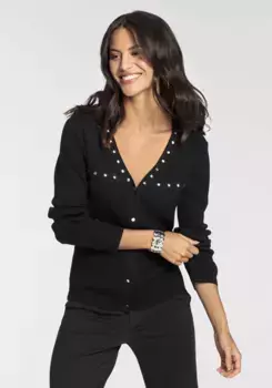 Кардиган Bruno Banani, детали с заклепками, черный