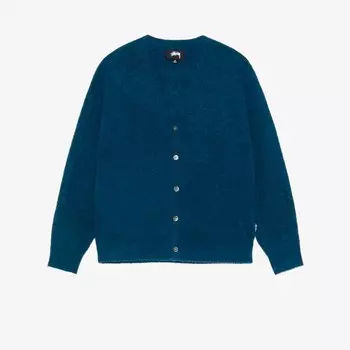 Кардиган Brushed Cardigan 'Blue' Stussy, синий