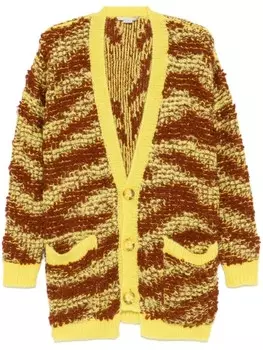 Кардиган букле Stella McCartney с тигровым узором, желтый