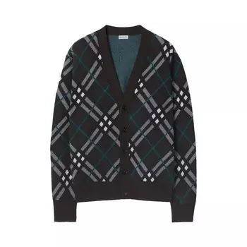 Кардиган Burberry Check Wool Blend Cardigan, цвет Snug