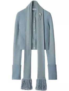 Кардиган Burberry с шарфом, синий