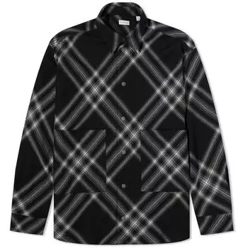 Кардиган Burberry Wool Check Overshirt, цвет Monochrome Check