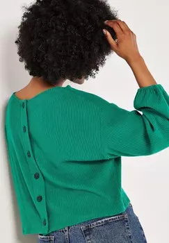 Кардиган BUTTON BACK SOFT TOUCH Apricot, зеленый