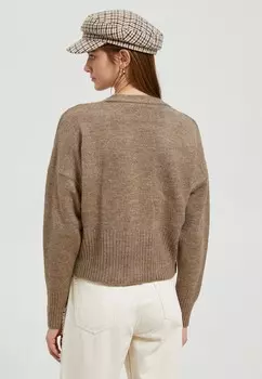 Кардиган BUTTON CROP Koton, коричневый