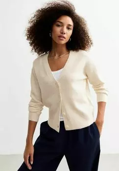 Кардиган BUTTON New Look, бежевый