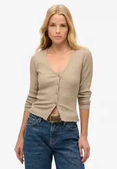 Кардиган BUTTON THROUGH LONG SLEEVE Superdry, серый