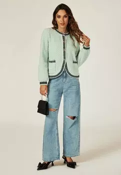 Кардиган BUTTON THROUGH WITH POCKET FS Collection, зеленый