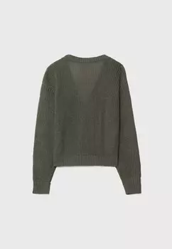 Кардиган BUTTON-UP Stradivarius, хаки