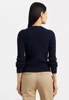 Кардиган CABLE KNIT COTTON CARDIGAN Ralph Lauren, синий
