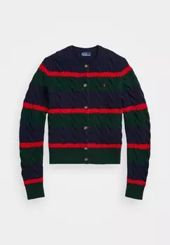 Кардиган CABLE KNIT WOOL CASHMERE CARDIGAN Polo Ralph Lauren, мультиколор