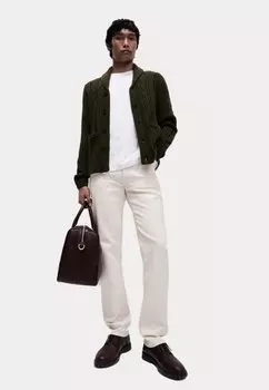 Кардиган CABLE SHAWL COLLAR Marks & Spencer, хаки