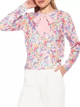 Кардиган Calix с цветочным принтом и бантом Alexia Admor, цвет Floral Multi