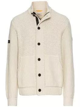 Кардиган Camel Active Strickjacke mit verstecktem Reiverschluss, кремовый