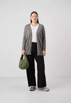 Кардиган CARESLY OPEN CARDIGAN ONLY Carmakoma, темно-коричневый