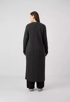 Кардиган CARTESS LONG OPEN CARDIGAN ONLY Carmakoma, крапчатый темно-серый