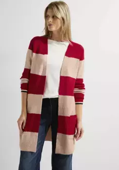 Кардиган Cecil с полосками, красный