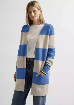 Кардиган Cecil с полосками, синий