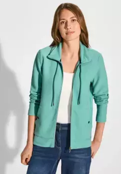 Кардиган Cecil с воротником стойкой, зеленый