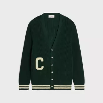 Кардиган CELINE College, темно-зеленый