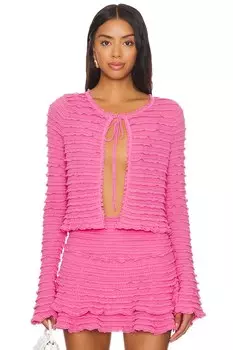 Кардиган celosia Loveshackfancy, розовый