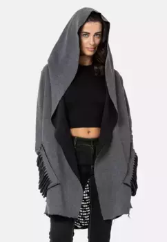 Кардиган Cipo & Baxx, в повседневном образе, антрацит