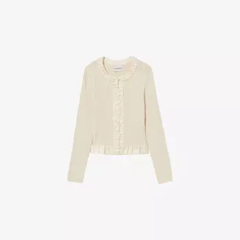 Кардиган Claudie Pierlot с рюшами, кремовый