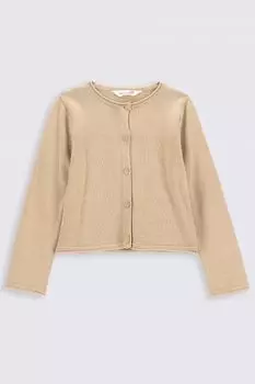 Кардиган Coccodrillo бежевый гладкий