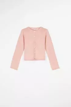 Кардиган Coccodrillo розовый с пуговицами